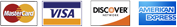 Accepted payment cards: Visa, Mastercard, Discover, and American Express